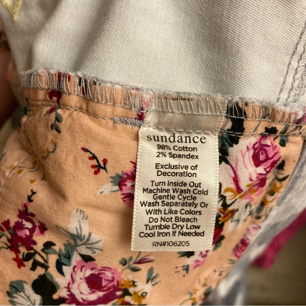 Sundance Gray Camouflage Pants with Floral Detail - Picture 11 of 11